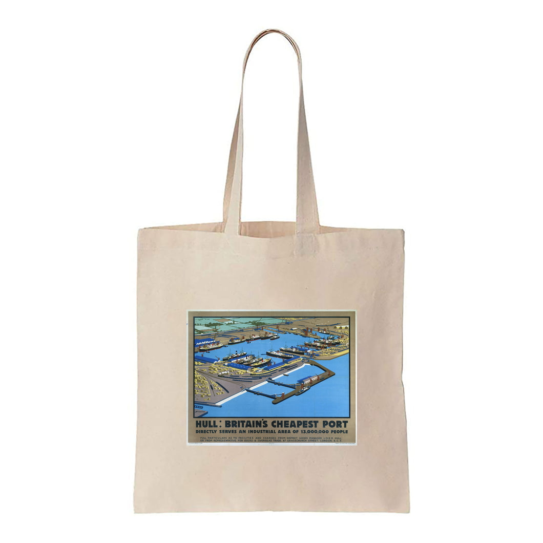 Hull Britain's Cheapest port - Canvas Tote Bag
