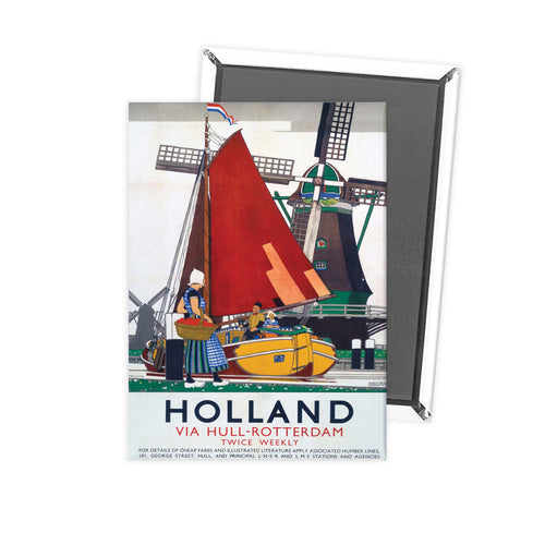Holland via Hull - Rotterdam Fridge Magnet