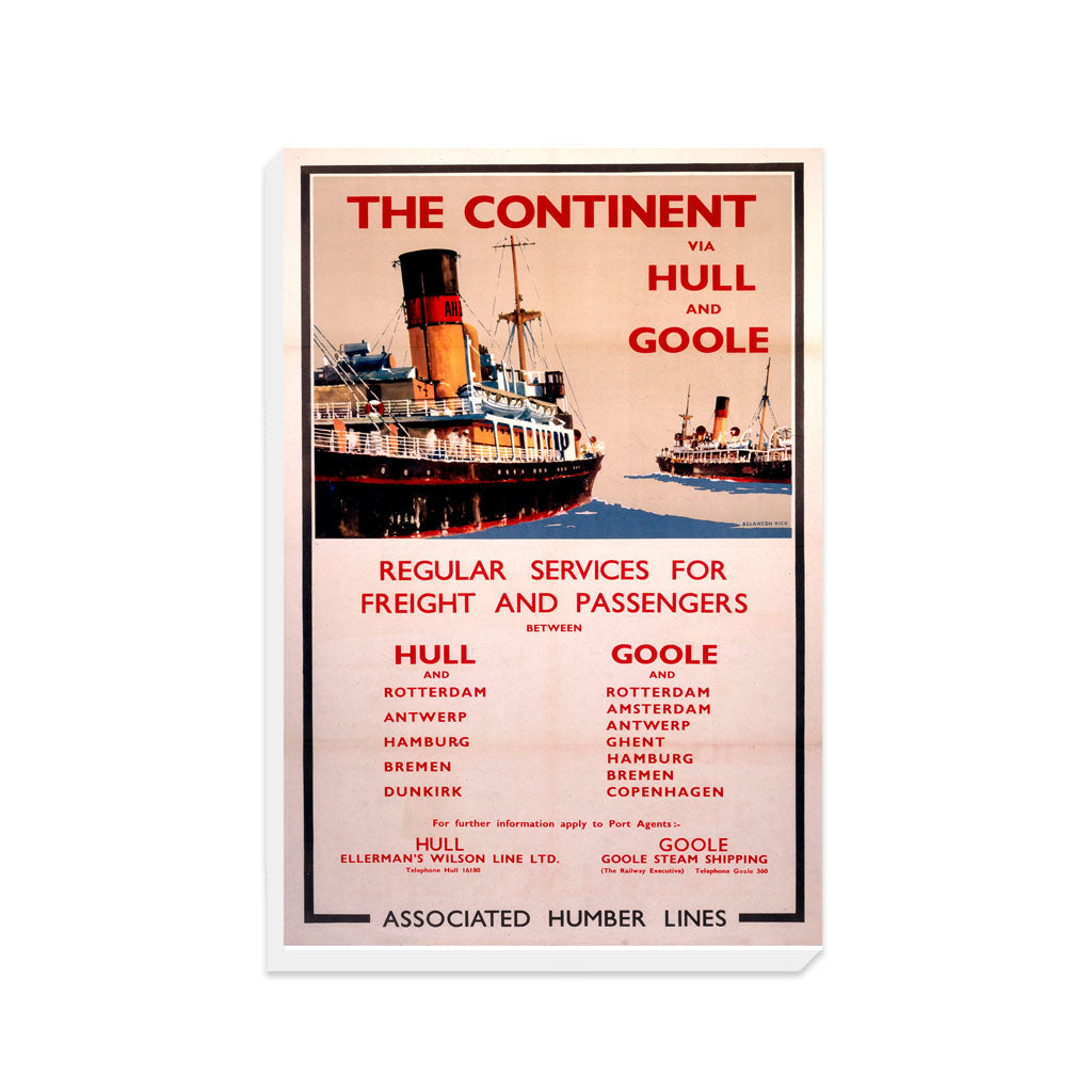 The Continent via Hull and Goole - Canvas