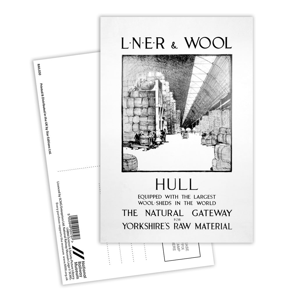 LNER and Wool - Hull Postcard Pack of 8