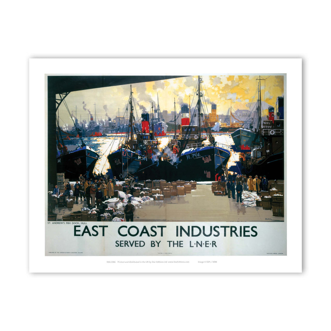 East Coast Industries, Fish Dock Hull Art Print