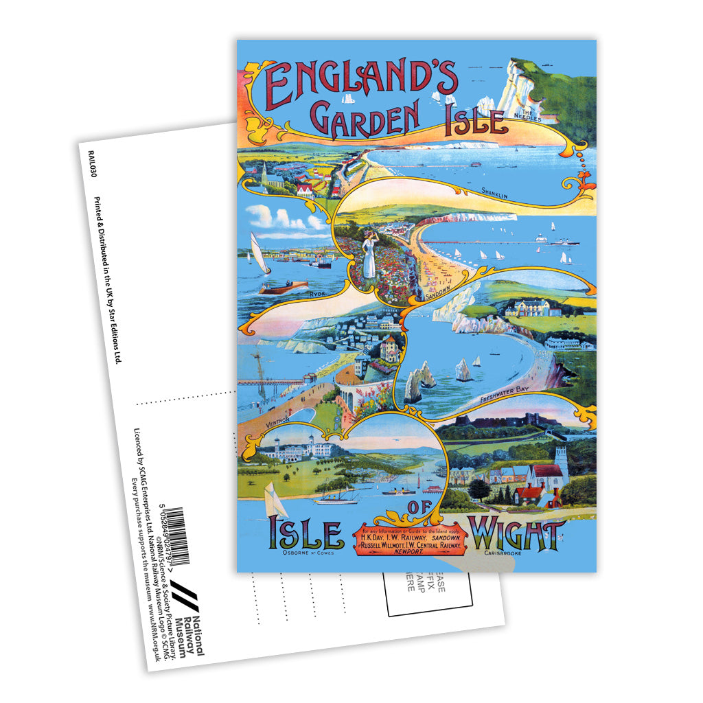 Isle of Wight - England's Garden Isle Postcard Pack of 8