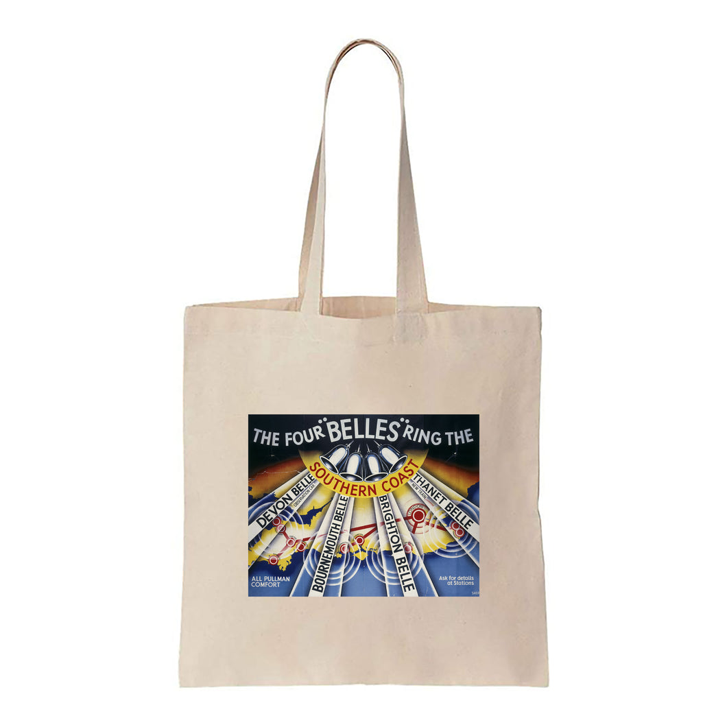 The Four Belles Southern Coast - Devon, Bournemouth, Brighton, Thanet - Canvas Tote Bag