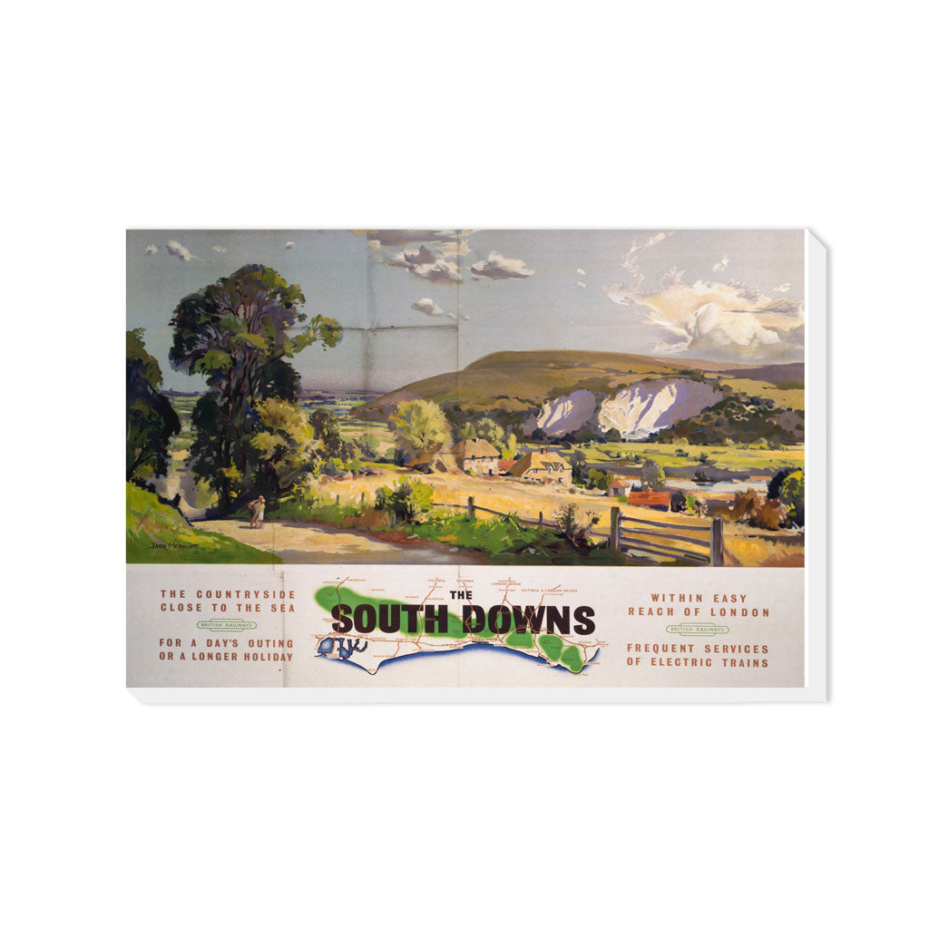 The South Downs - Southern Railway - Canvas