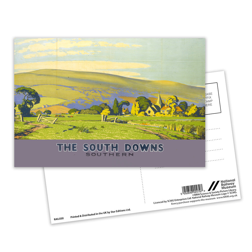 The South Downs - Southern Railway Postcard Pack of 8