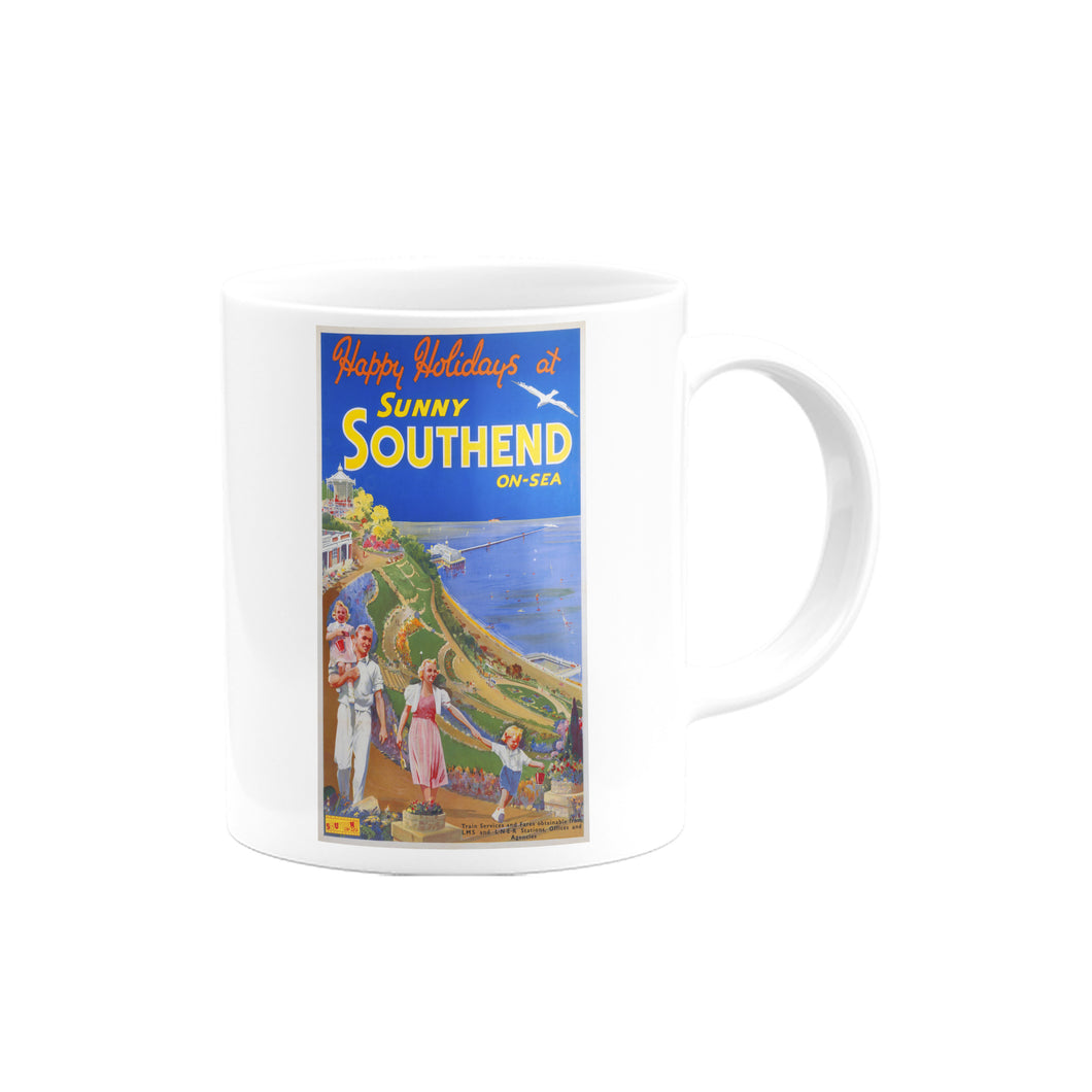 Sunny Southend on Sea - Happy Holidays Mug