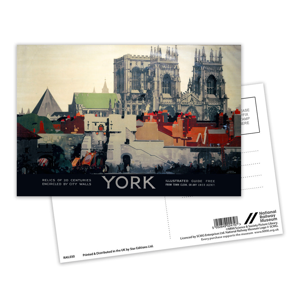 York, Relics of 20 Centuries Postcard Pack of 8