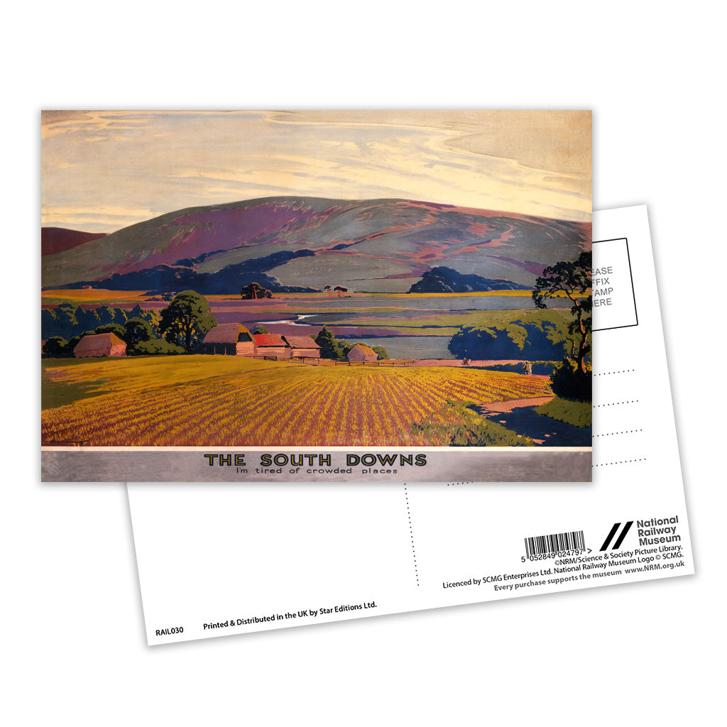 The South Downs - Southern Rambles Postcard Pack of 8