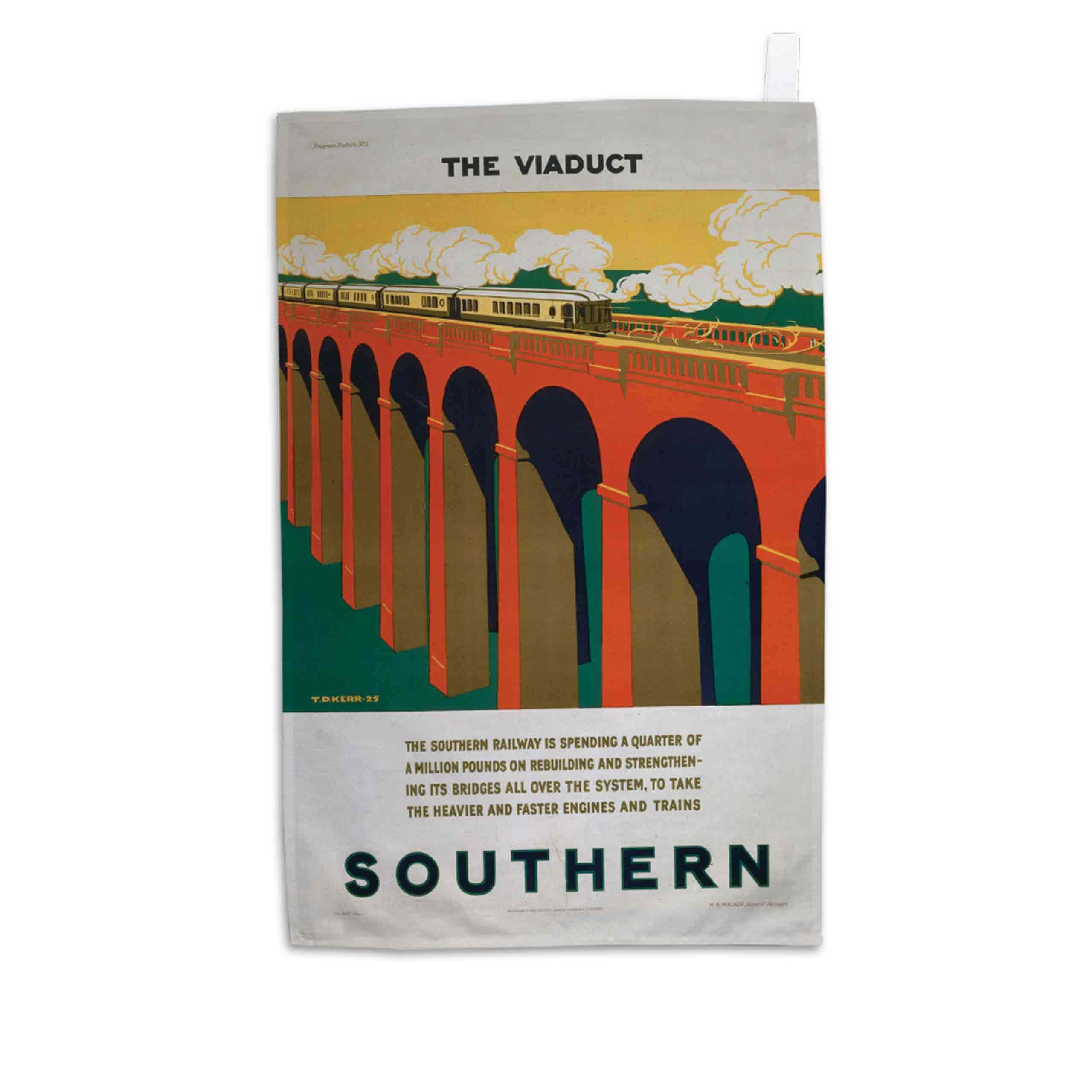 The Viaduct - Southern Railway - Tea Towel – Railway Posters