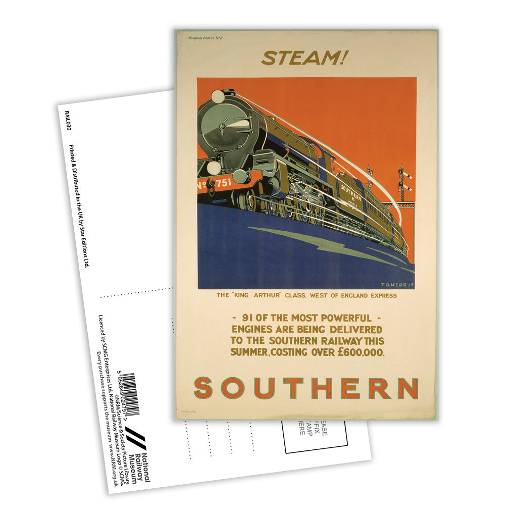 Steam! Southern Railway Postcard Pack of 8