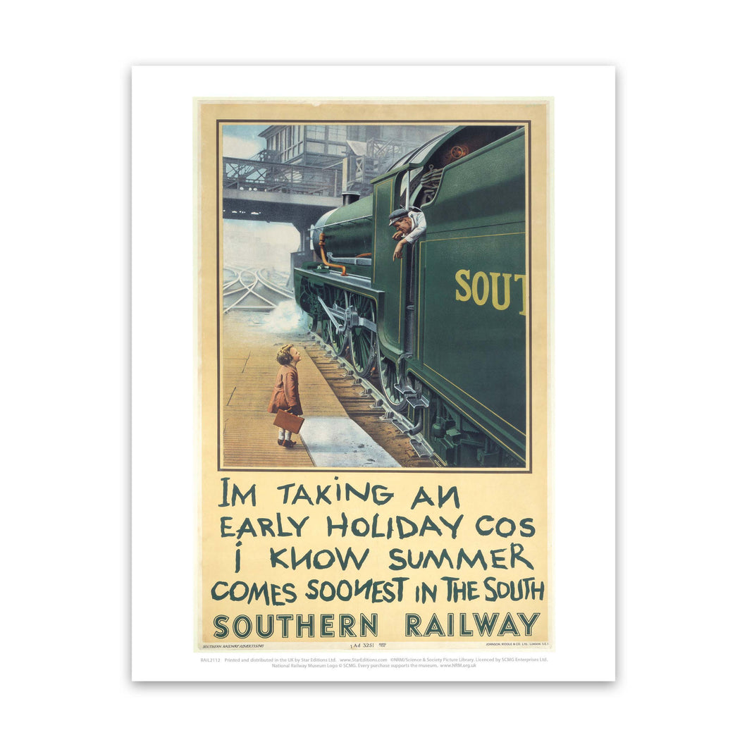 Summer Comes Soonest in the South - Southern Railway Art Print