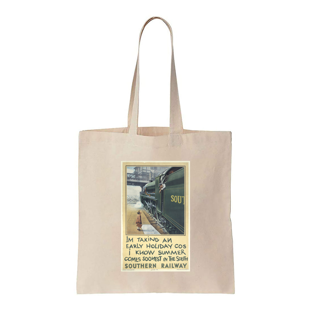 Summer Comes Soonest in the South - Southern Railway - Canvas Tote Bag