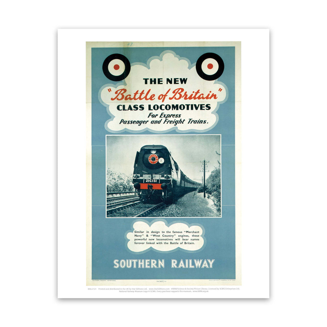 Battle of Britain Locomotives - Southern Railway Art Print