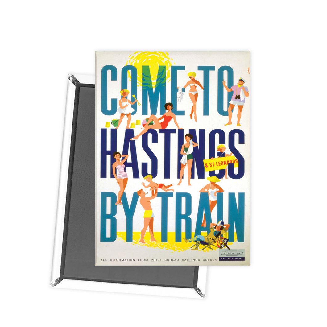 Come to Hastings by Train - Southern Railway Fridge Magnet