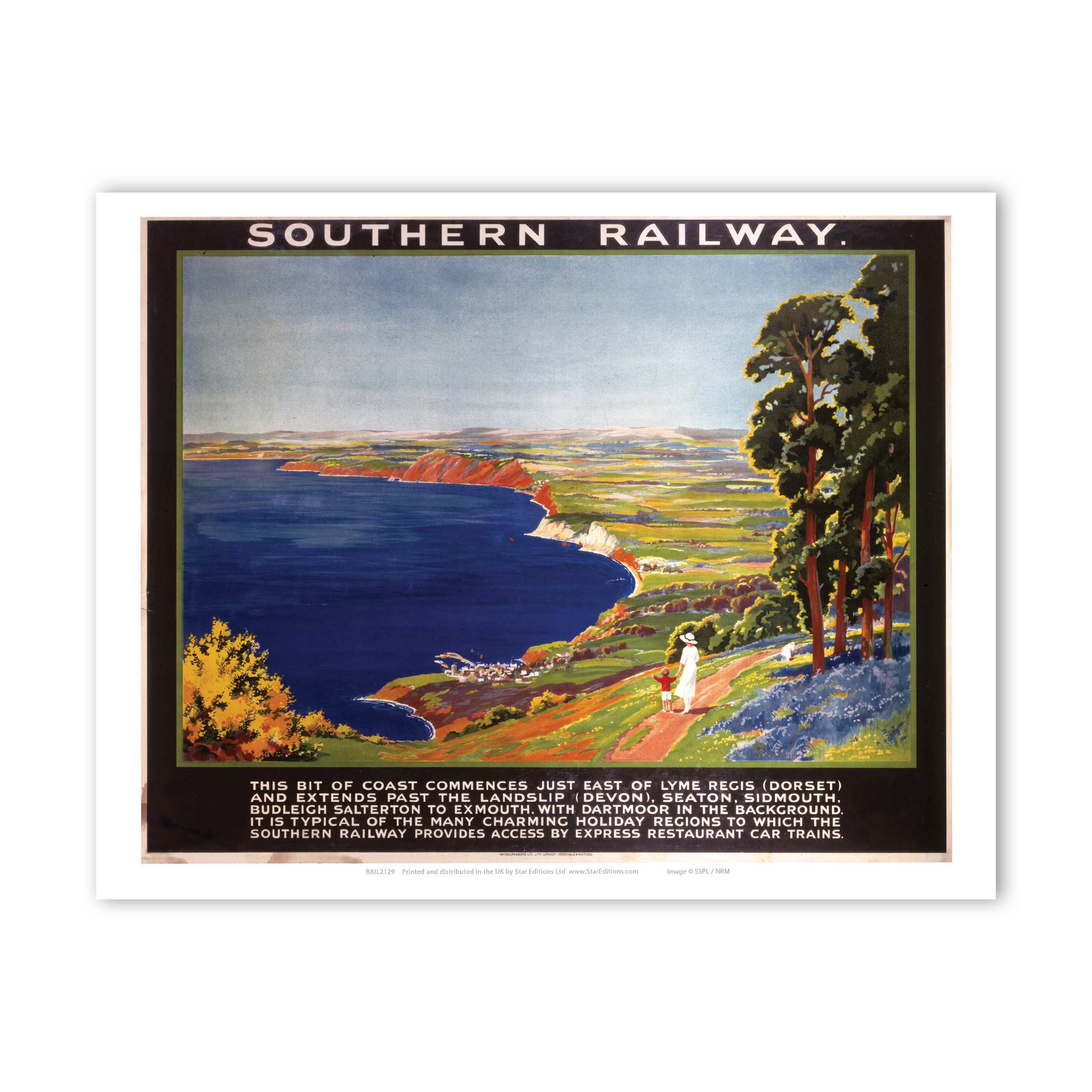 Southern Railway Lyme Regis Dorset, Devon Art Print – Railway Posters