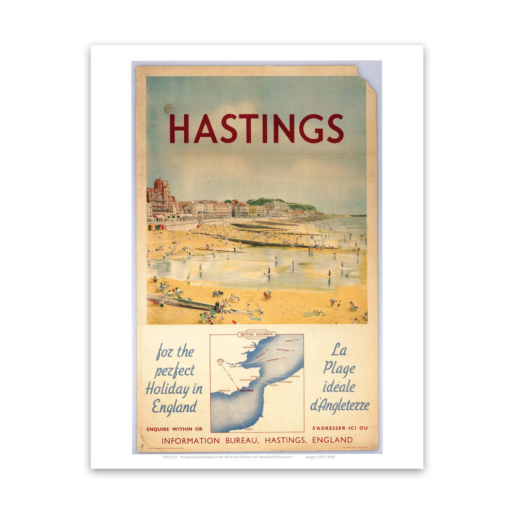 Hastings - Perfect Holiday in England Art Print