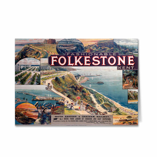 Fashionable Folkestone Kent Greeting Card