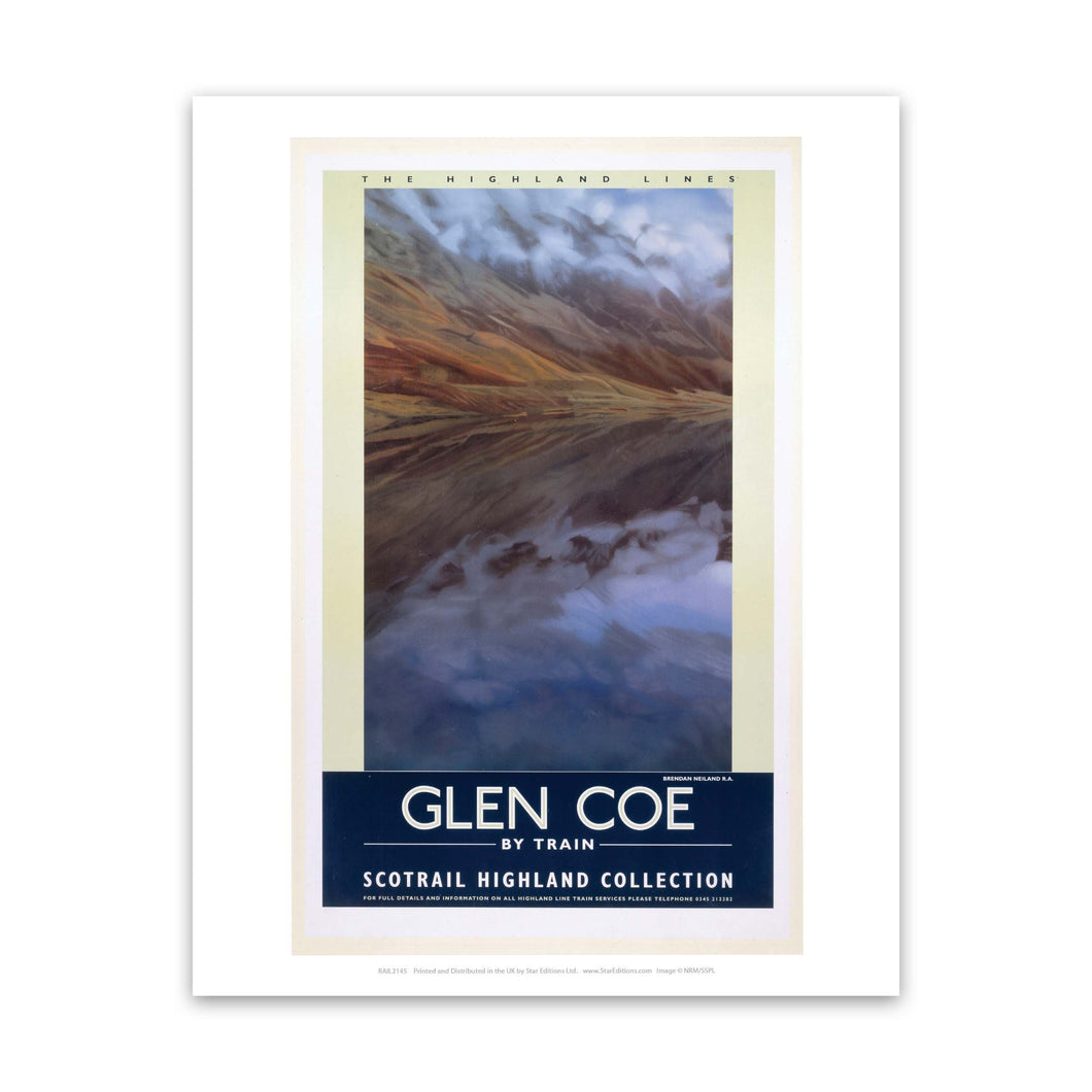 Glen Coe by Train Highland Lines Art Print