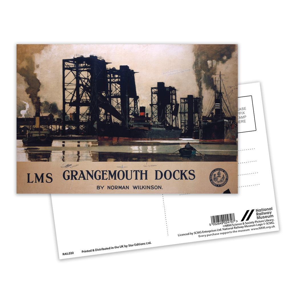 Grangemouth Docks LMS Postcard Pack of 8