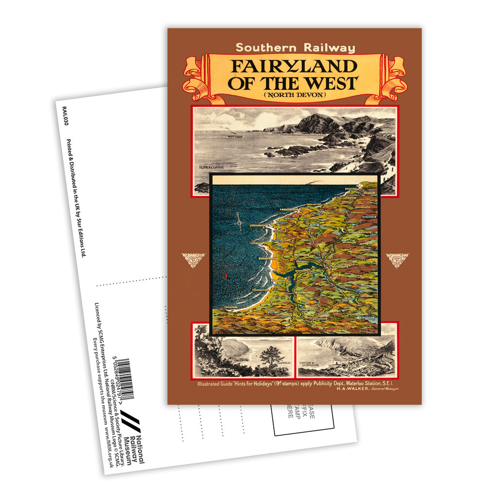 North Devon Fairyland of the West Postcard Pack of 8