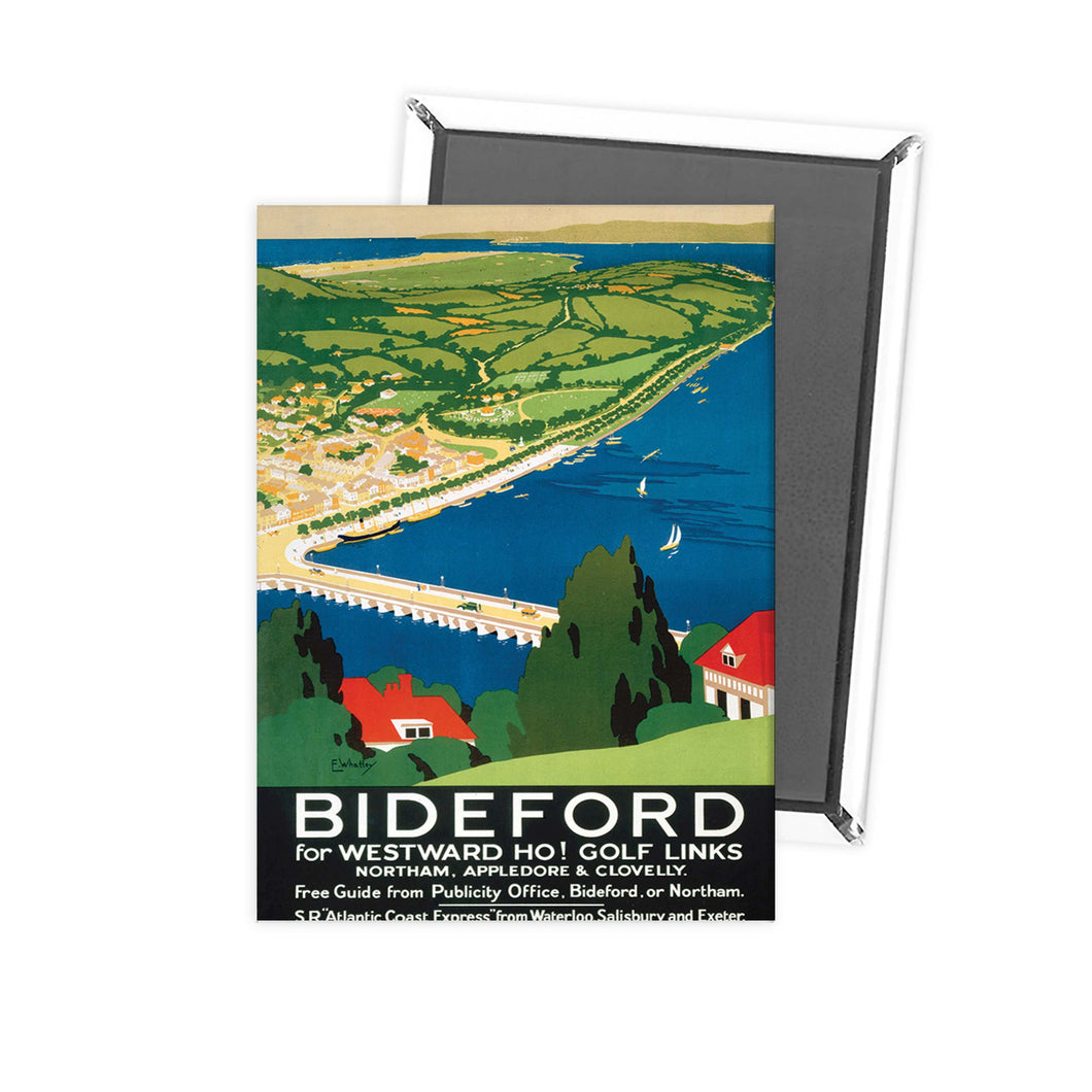 Bideford for Westward Ho! Golf Links Fridge Magnet