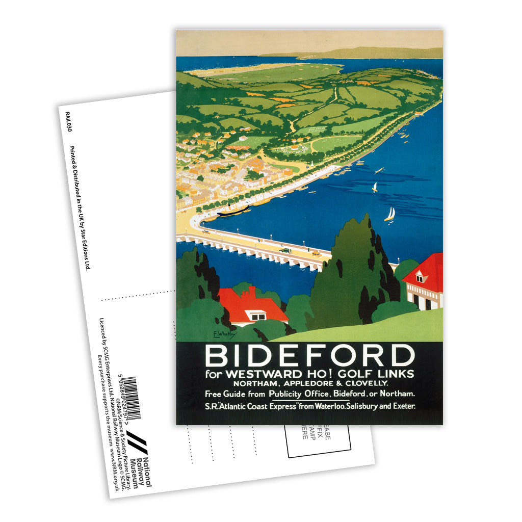 Bideford for Westward Ho! Golf Links Postcard Pack of 8