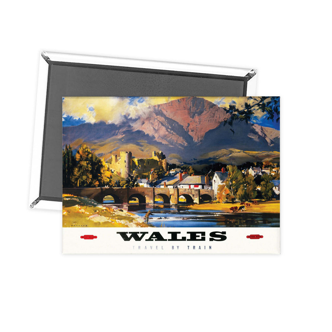 Wales Travel by Train Fridge Magnet