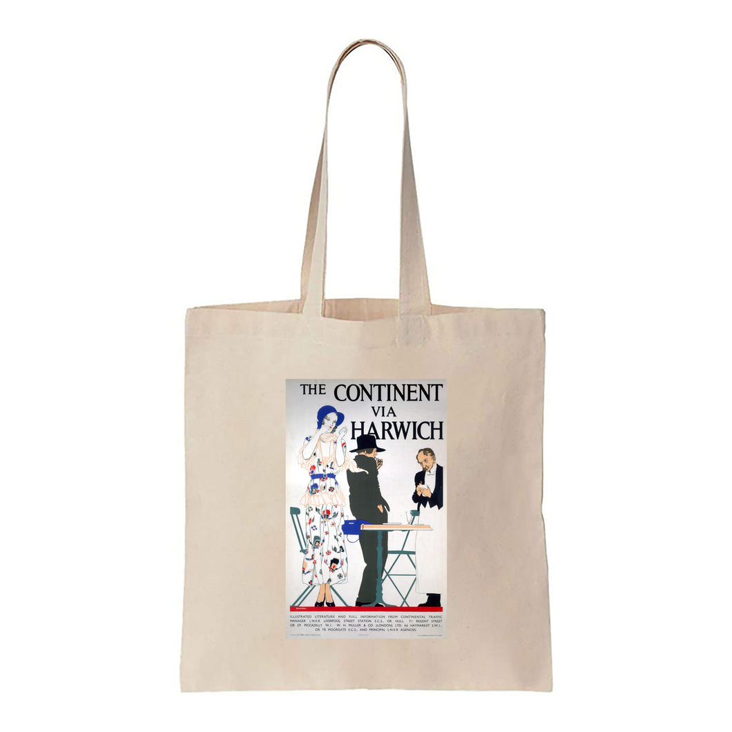 The Continent Via Harwich - Canvas Tote Bag
