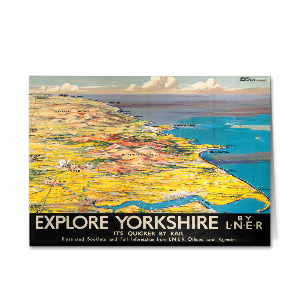 Explore Yorkshire by LNER Greeting Card