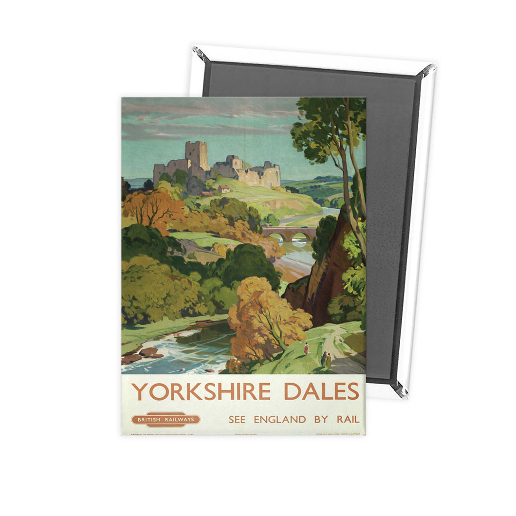 Yorkshire Dales see England by Rail Fridge Magnet