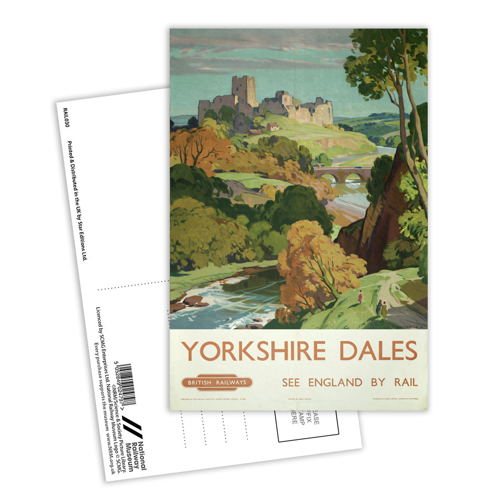 Yorkshire Dales see England by Rail Postcard Pack of 8