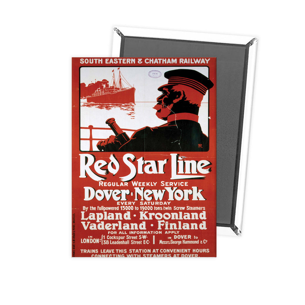 Red Star Line Fridge Magnet