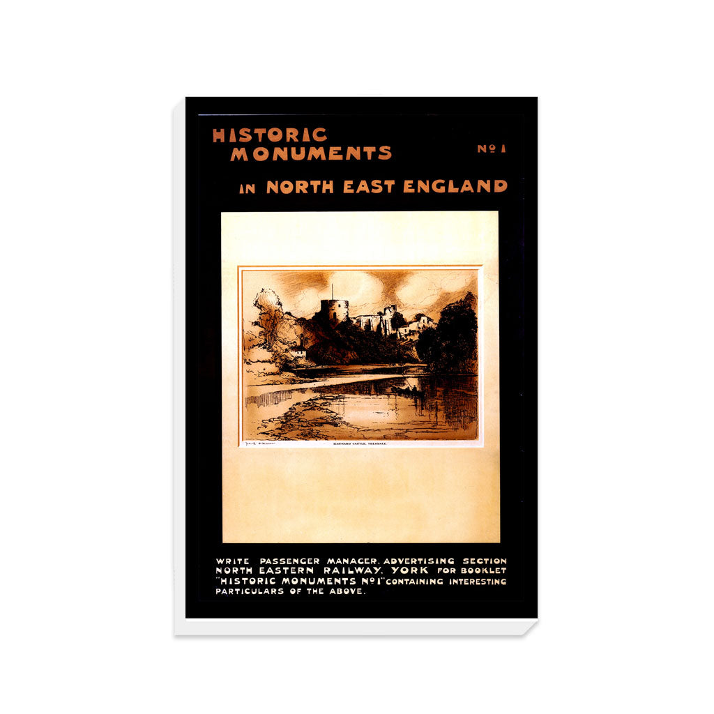 Historic Monuments in North East No 1 Barnard Castle - Canvas