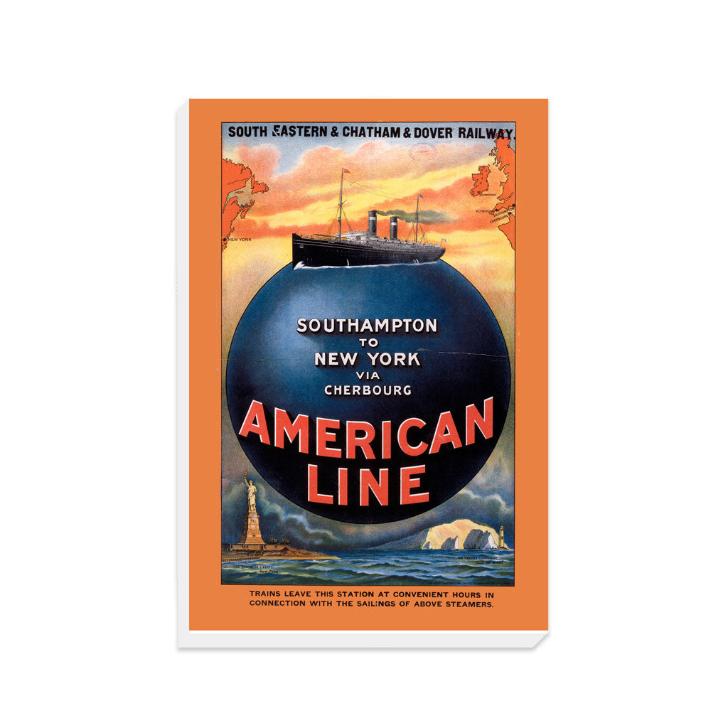 American Line, Southampton to New York - Canvas