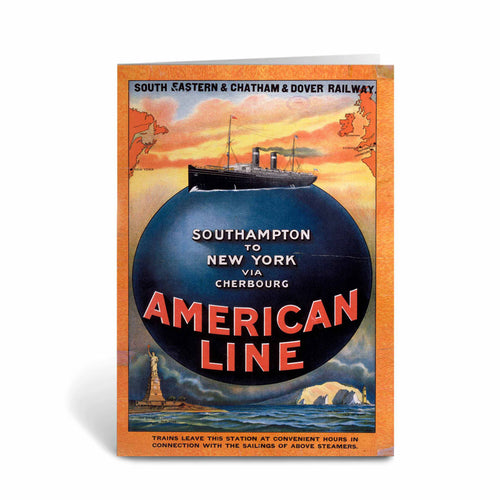 American Line, Southampton to New York Greeting Card