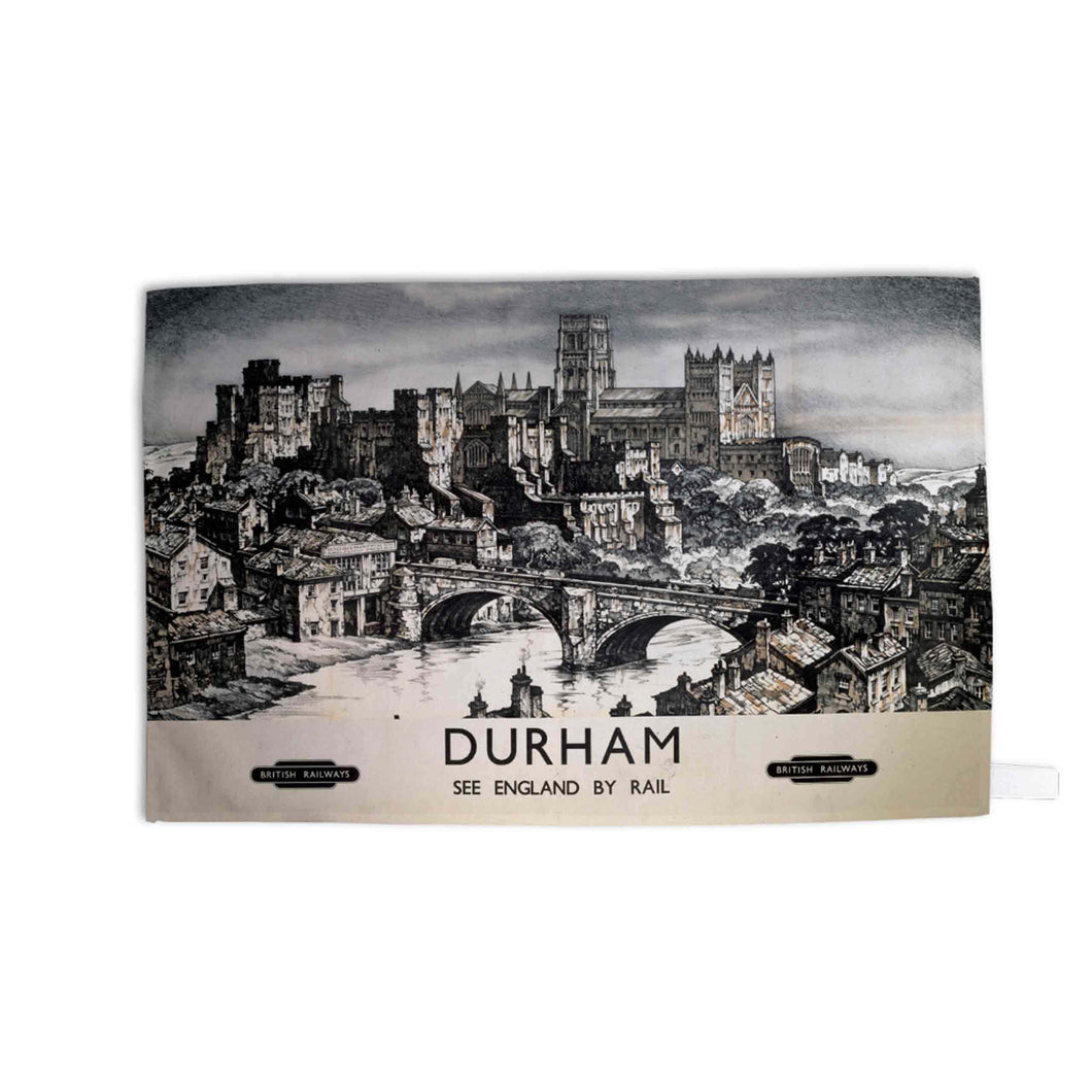 Durham See England by Rail - Tea Towel