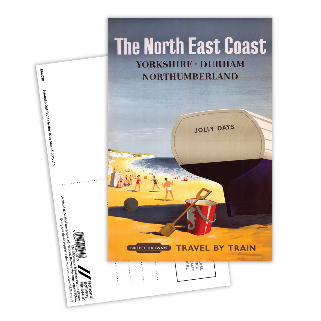 The North East Coast - Yorkshire, Durham, Northumberland Postcard Pack of 8