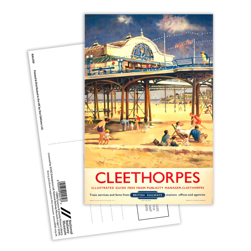 Cleethorpes It's Quicker By Rail - Pier Postcard Pack of 8