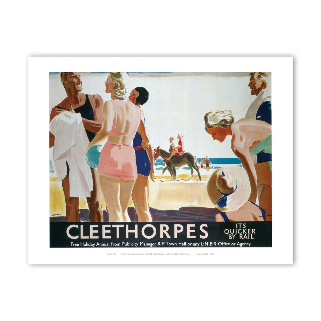 Cleethorpes It's Quicker By Rail Art Print