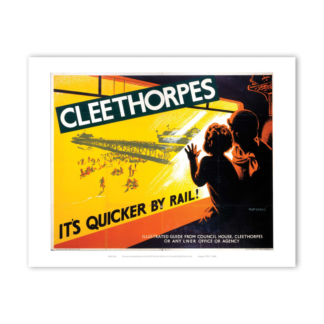 Cleethorpes - View from Train Art Print