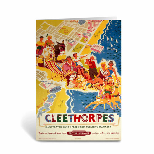 Cleethorpes Illustrated - It's Quicker By Rail Greeting Card