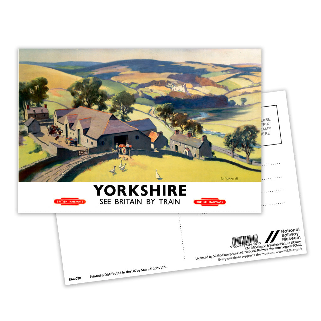 Yorkshire - British Railways Postcard Pack of 8
