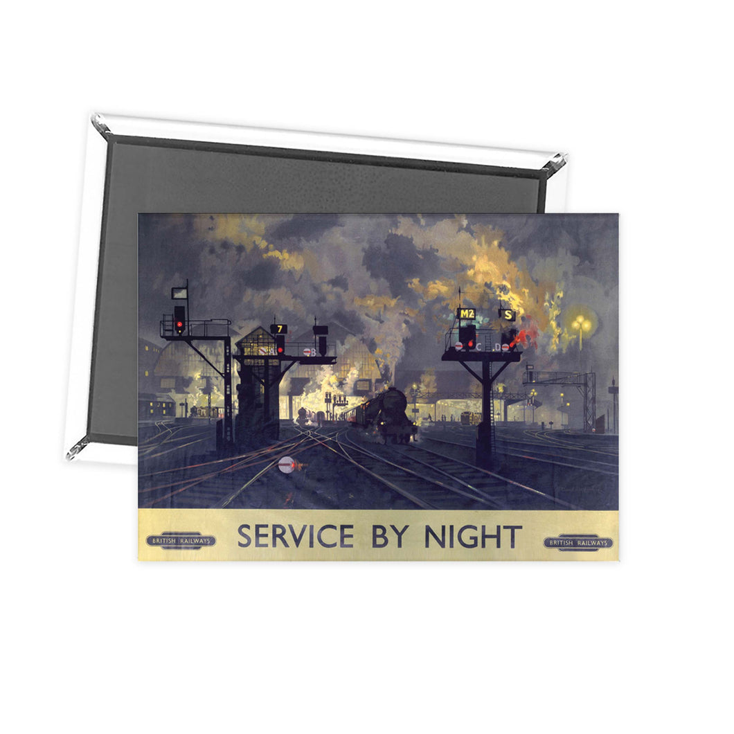 Service by Night Engine Fridge Magnet