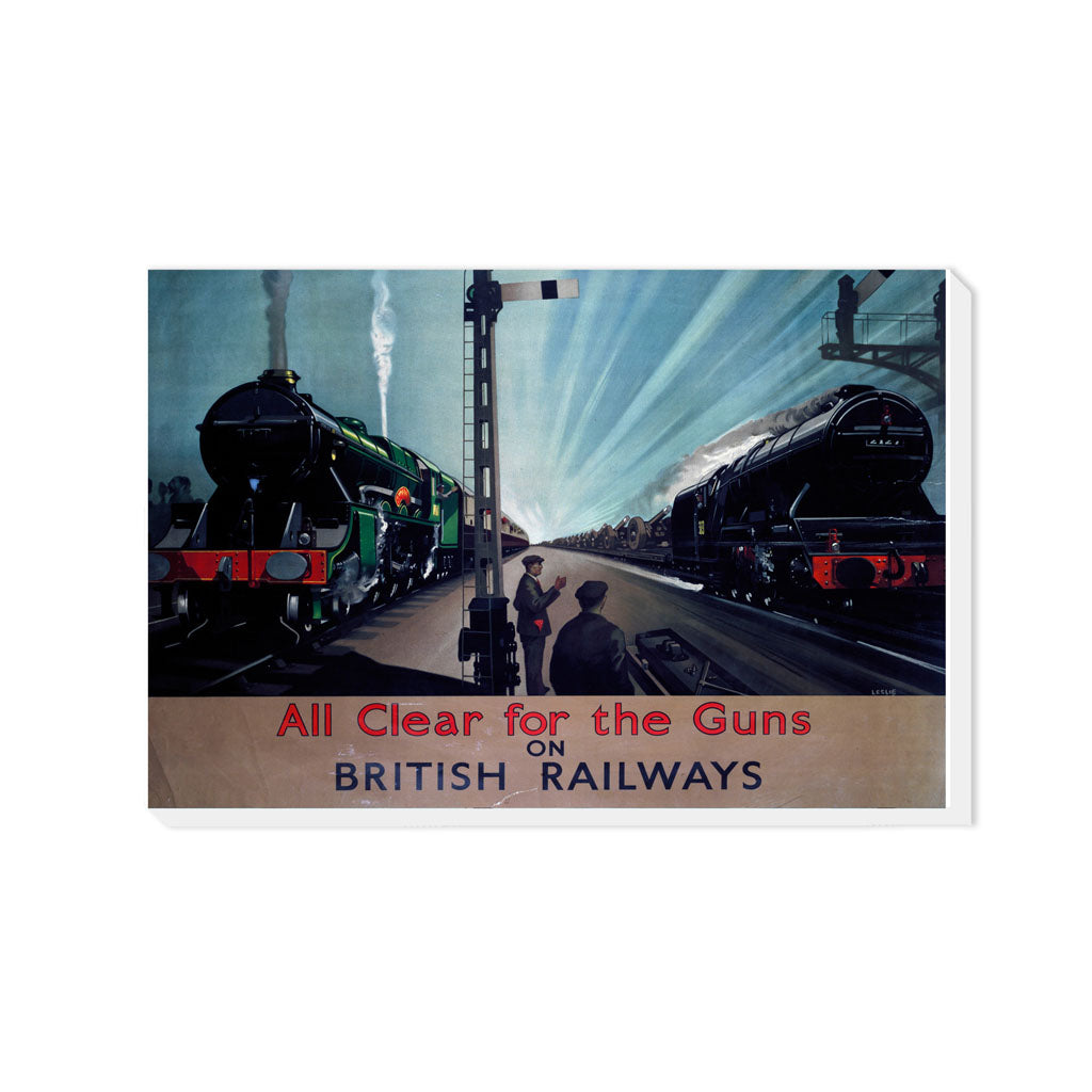 All Clear for the Guns on British Railways - Canvas