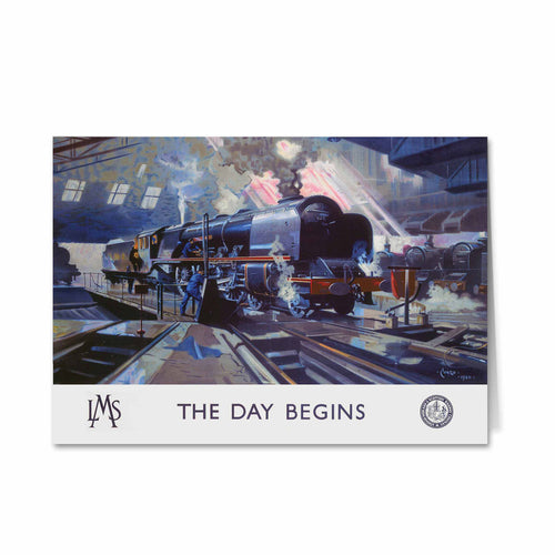 The Day Begins LMS Engine Greeting Card