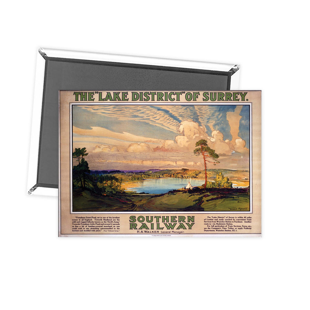 The Lake District of Surrey Fridge Magnet