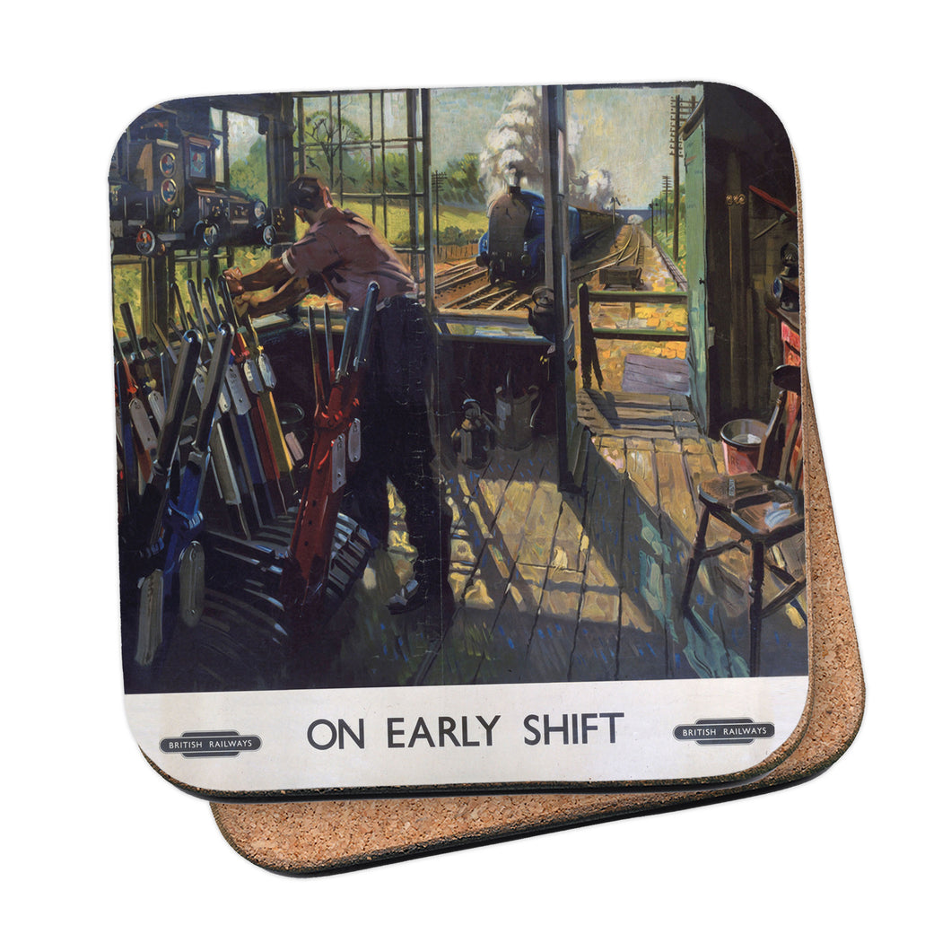 On Early Shift - Greenwood Signal Box, New Barnet Coaster
