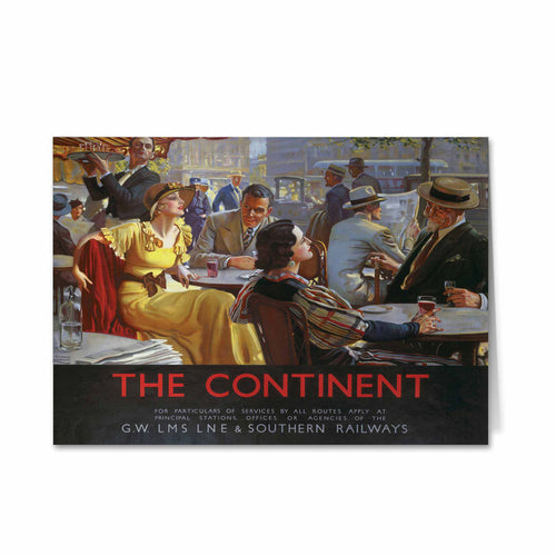 The Continent GW, LMS, LNE and Southern Railways Greeting Card