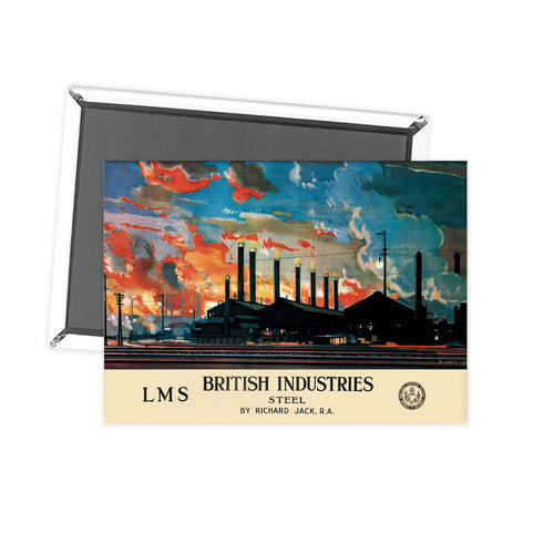 British Industries Steel LMS Fridge Magnet