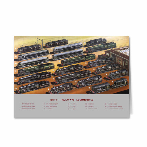 British railways Locomotives Greeting Card